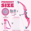 imageJOYIN Pink Bow and Arrow Set for Girls LED Light Up Archery Toy Set with 9 Suction Cup Arrows Target ampamp Arrow Case Christmas Indoor Outdoor Activity Toy for Kids Girls Ages 312Pink