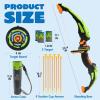 imageJOYIN Pink Bow and Arrow Set for Girls LED Light Up Archery Toy Set with 9 Suction Cup Arrows Target ampamp Arrow Case Christmas Indoor Outdoor Activity Toy for Kids Girls Ages 312Green