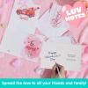 imageJOYIN Set of 72 Valentines Day Cards with Envelopes Pink Greeting Card for Hearts Day Kids Classroom Exchange Wedding Cards Valentines Party Favor 6 Designs