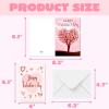 imageJOYIN Set of 72 Valentines Day Cards with Envelopes Pink Greeting Card for Hearts Day Kids Classroom Exchange Wedding Cards Valentines Party Favor 6 Designs