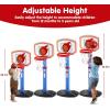 imageJOYIN Toddler Basketball Hoop Indoor Adjustable Basketball Goal for Kids with 4 Balls Game Toys for Playroom Pool Outdoor Birthday Gift for Baby Boys Girls Age 1 2 3 4  Air Pump IncludedBlue and Orange
