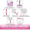 imageJOYIN Toddler Basketball Hoop Indoor Adjustable Basketball Goal for Kids with 4 Balls Game Toys for Playroom Pool Outdoor Birthday Gift for Baby Boys Girls Age 1 2 3 4  Air Pump IncludedPink and Purple