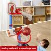 imageJOYIN Toddler Basketball Hoop Indoor Adjustable Basketball Goal for Kids with 4 Balls Game Toys for Playroom Pool Outdoor Birthday Gift for Baby Boys Girls Age 1 2 3 4  Air Pump IncludedBlue and Orange