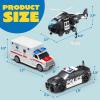 imageJOYIN Toddler Truck Toys for 3 4 5 6 7 Year Old Boys  Police Car Toy Set Emergency Vehicle Playset Friction Powered Car with Lights and Sounds Christmas Birthday Gifts for Boys Girls Age 39Police Vehicle Playset