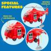 imageJOYIN Toddler Truck Toys for 3 4 5 6 7 Year Old Boys  Police Car Toy Set Emergency Vehicle Playset Friction Powered Car with Lights and Sounds Christmas Birthday Gifts for Boys Girls Age 39Fire Vehicle Playset