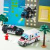 imageJOYIN Toddler Truck Toys for 3 4 5 6 7 Year Old Boys  Police Car Toy Set Emergency Vehicle Playset Friction Powered Car with Lights and Sounds Christmas Birthday Gifts for Boys Girls Age 39Police Vehicle Playset