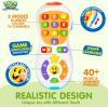 imageJOYIN Upgraded Toy Phone and Remote Control Set 90 Music and Learning Phrases Baby Toys 612 Months Toddler Birthday Gifts for 1 2 3 Year Old Girs Boy