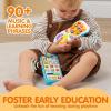 imageJOYIN Upgraded Toy Phone and Remote Control Set 90 Music and Learning Phrases Baby Toys 612 Months Toddler Birthday Gifts for 1 2 3 Year Old Girs Boy