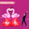 imageJoiedomi 5 FT Tall Valentines Day Inflatable Flamingos Couple with Sweet Hearts Blow up Yard Decor with Buildin LED Lights Valentine Romantic Holiday Decor for Wedding Propose Indoor Party Supplies