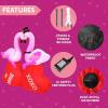 imageJoiedomi 5 FT Tall Valentines Day Inflatable Flamingos Couple with Sweet Hearts Blow up Yard Decor with Buildin LED Lights Valentine Romantic Holiday Decor for Wedding Propose Indoor Party Supplies