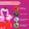 imageJoiedomi 5 FT Tall Valentines Day Inflatable Flamingos Couple with Sweet Hearts Blow up Yard Decor with Buildin LED Lights Valentine Romantic Holiday Decor for Wedding Propose Indoor Party Supplies
