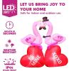 imageJoiedomi 5 FT Tall Valentines Day Inflatable Flamingos Couple with Sweet Hearts Blow up Yard Decor with Buildin LED Lights Valentine Romantic Holiday Decor for Wedding Propose Indoor Party Supplies