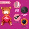imageJoiedomi 5 FT Valentines Day Inflatable Brown Bear with Sweet Heart Lighted LED Blow Up Decoration Valentines Gift for Couples Wedding Propose Holiday Indoor Decoration Yard Decor Party Supplies
