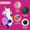 imageJoiedomi 5 FT Valentines Inflatable Cute Unicorn with Sweet Heart Blow up Yard Decoration with Buildin LED Lights Valentine Romantic Holiday Decor for Wedding Propose Indoor Yard Decor Party Supply