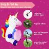 imageJoiedomi 5 FT Valentines Inflatable Cute Unicorn with Sweet Heart Blow up Yard Decoration with Buildin LED Lights Valentine Romantic Holiday Decor for Wedding Propose Indoor Yard Decor Party Supply