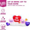 imageJoiedomi 6 FT Long Valentines Day Inflatable Hearts Blow Up Hearts Patch with Buildin LED Lights Inflatable Valentine Romantic Holiday Decor for Wedding Propose Indoor Yard Decor Party Supplies