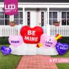 imageJoiedomi 6 FT Long Valentines Day Inflatable Hearts Blow Up Hearts Patch with Buildin LED Lights Inflatable Valentine Romantic Holiday Decor for Wedding Propose Indoor Yard Decor Party Supplies