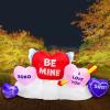 imageJoiedomi 6 FT Long Valentines Day Inflatable Hearts Blow Up Hearts Patch with Buildin LED Lights Inflatable Valentine Romantic Holiday Decor for Wedding Propose Indoor Yard Decor Party Supplies