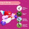 imageJoiedomi 6 FT Long Valentines Day Inflatable Hearts Blow Up Hearts Patch with Buildin LED Lights Inflatable Valentine Romantic Holiday Decor for Wedding Propose Indoor Yard Decor Party Supplies