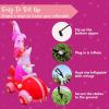 imageJoiedomi 6 FT Valentines Day Inflatable Stacking Gnomes with LED Lights Valentine Blow Up Romantic Holiday Decor for Wedding Propose Indoor Yard Decor Party Supplies