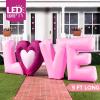 imageJoiedomi 9 FT Long Valentine Inflatable Love Letters with Buildin LED Lights Blow up Valentine Romantic Holiday Decor for Wedding Propose Outdoor Indoor Yard Party Supplies