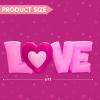 imageJoiedomi 9 FT Long Valentine Inflatable Love Letters with Buildin LED Lights Blow up Valentine Romantic Holiday Decor for Wedding Propose Outdoor Indoor Yard Party Supplies