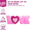 imageJoiedomi 9 FT Long Valentine Inflatable Love Letters with Buildin LED Lights Blow up Valentine Romantic Holiday Decor for Wedding Propose Outdoor Indoor Yard Party Supplies