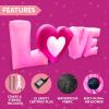 imageJoiedomi 9 FT Long Valentine Inflatable Love Letters with Buildin LED Lights Blow up Valentine Romantic Holiday Decor for Wedding Propose Outdoor Indoor Yard Party Supplies