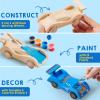 imageKlever Kits 4 DIY Wooden Race CarsBuild ampamp Paint Your Own Wood Craft Kit 4 Race Cars Toy Easy to Assemble Arts Crafts Kit Birthday Party Presents for Kids Boys and Girls