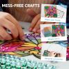imageKlever Kits 4PCS Window Art Suncatcher Kits Fun Gem Painting Kits Diamond Art and Crafts for Boys Girls Great Crafts Gift for Kids Birthdays Christmas Ages 6Garden