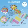 imageKlever Kits 4PCS Window Art Suncatcher Kits Fun Gem Painting Kits Diamond Art and Crafts for Boys Girls Great Crafts Gift for Kids Birthdays Christmas Ages 6Garden