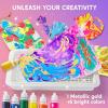 imageKlever Kits Marbling Paint for Kids Metallic Gold Water Marble Paint Art Arts and Crafts for Girls ampamp Boys 612 Years Old Craft Kits Birthday Gifts Ideas Activities Toys