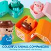 imageLearning Toy for Toddlers 1 2 3 Years Old Counting Matching ampamp Sorting Montessori Learning Farm Train Including 9 Farm Animals and 1 Farmer Easter Christmas Birthday Gift for Baby Boys Girls