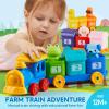 imageLearning Toy for Toddlers 1 2 3 Years Old Counting Matching ampamp Sorting Montessori Learning Farm Train Including 9 Farm Animals and 1 Farmer Easter Christmas Birthday Gift for Baby Boys Girls