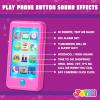 imagePretend Toddler Play Phone Learning Toy Phone SetKeyfob Key Toy and Credit Cards Set Kids Cellphone Girls Boys Birthday Gifts for 1 2 3 Year OldBaby Blue Kids Presents Gift for ChristmasMulticolor Pink