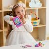 imagePretend Toddler Play Phone Learning Toy Phone SetKeyfob Key Toy and Credit Cards Set Kids Cellphone Girls Boys Birthday Gifts for 1 2 3 Year OldBaby Blue Kids Presents Gift for ChristmasMulticolor Pink