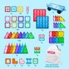 imageSYNCFUN 66PCS Magnetic Building Tiles Toys for Toddler 2D ampamp 3D Magnet Tiles Durable and Creative STEM Building Toys for Kids Aged 35 48 Educational Gift110PCS
