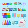 imageSYNCFUN 66PCS Magnetic Building Tiles Toys for Toddler 2D ampamp 3D Magnet Tiles Durable and Creative STEM Building Toys for Kids Aged 35 48 Educational Gift66PCS