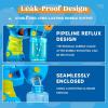 imageSloosh Kids Bubble Gun Machine with Refill Solution 2 in 1 Automatic Bubble Maker Guns for Toddlers 13 Kids 48 Outdoor Toy Adults Summer Party Easter Gift