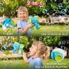 imageSloosh Kids Bubble Gun Machine with Refill Solution 2 in 1 Automatic Bubble Maker Guns for Toddlers 13 Kids 48 Outdoor Toy Adults Summer Party Easter Gift