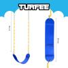 imageTURFEE 2 Pack Green Swing Seats Heavy Duty with 66quot Chain Swing Set Accessories Replacement with Snap Hooks for Kids Outdoor Play Playground Trees PlaygroundGreenBlue