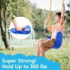 imageTURFEE 2 Pack Green Swing Seats Heavy Duty with 66quot Chain Swing Set Accessories Replacement with Snap Hooks for Kids Outdoor Play Playground Trees PlaygroundGreenBlue