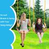 imageTURFEE 2 Pack Green Swing Seats Heavy Duty with 66quot Chain Swing Set Accessories Replacement with Snap Hooks for Kids Outdoor Play Playground Trees PlaygroundGreenPink
