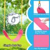 imageTURFEE 2 Pack Green Swing Seats Heavy Duty with 66quot Chain Swing Set Accessories Replacement with Snap Hooks for Kids Outdoor Play Playground Trees PlaygroundGreenPink