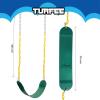 imageTURFEE 2 Pack Green Swing Seats Heavy Duty with 66quot Chain Swing Set Accessories Replacement with Snap Hooks for Kids Outdoor Play Playground Trees PlaygroundGreenGreen