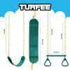 imageTURFEE 3 Pack Green Swing Seats Heavy Duty with 66quot Chain Swing Set Accessories Replacement with Snap Hooks for Kids Outdoor Play Playground Trees Backyard Limit 300lbSwing set1 Gym rings
