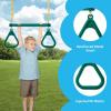 imageTURFEE 3 Pack Green Swing Seats Heavy Duty with 66quot Chain Swing Set Accessories Replacement with Snap Hooks for Kids Outdoor Play Playground Trees Backyard Limit 300lbSwing set1 Gym rings