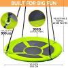 imageTURFEE 40quot Saucer Tree Swing Set  900Lb Weight Capacity 900D Oxford Waterproof with Hanging Straps Swings for Kids Playground Outdoor Activity Backyard Daily Exercise FunBlueGreen