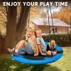imageTURFEE 40quot Saucer Tree Swing Set  900Lb Weight Capacity 900D Oxford Waterproof with Hanging Straps Swings for Kids Playground Outdoor Activity Backyard Daily Exercise FunBlueBlue