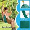 imageTURFEE Heavy Duty Swing Seat Green Color with 66 Chain Swing Set Accessories Replacement with Snap Hooks for Kids Outdoor Play PlaygroundGreen
